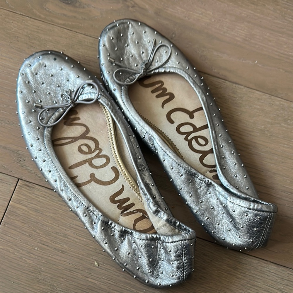 Sam Edelman Silver Ballet Flats